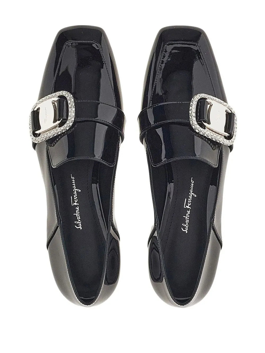 Ferragamo Patent leather loafer in black