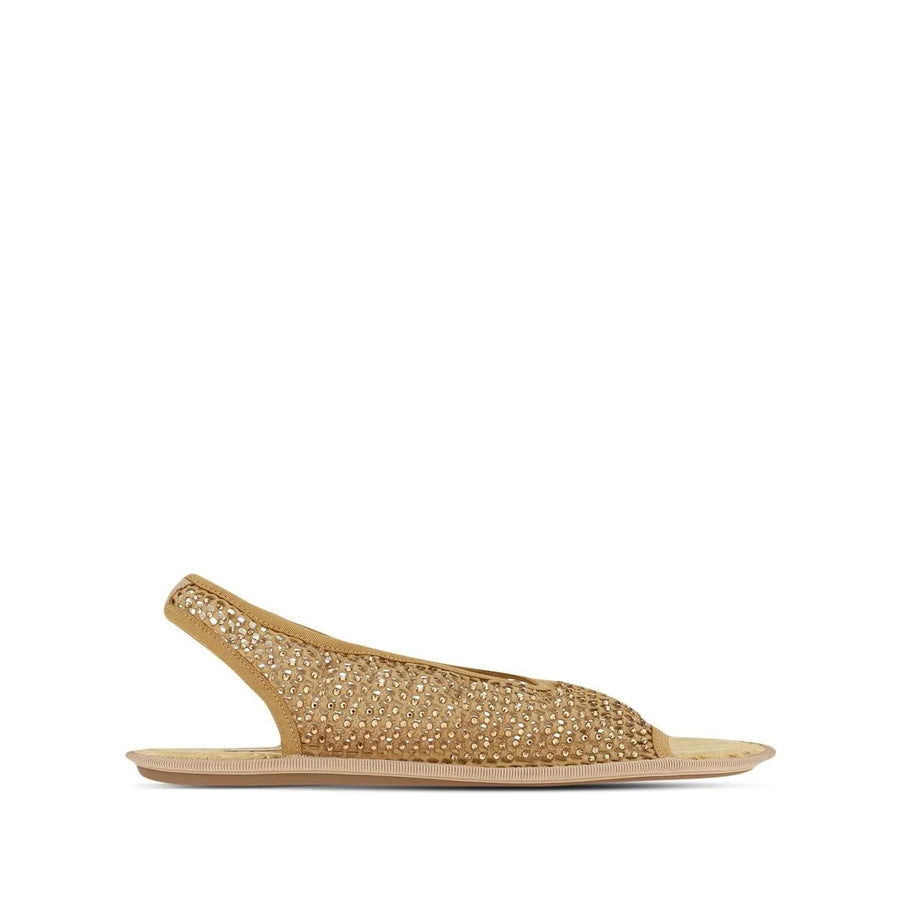 Ferragamo Mesh sandal in gold