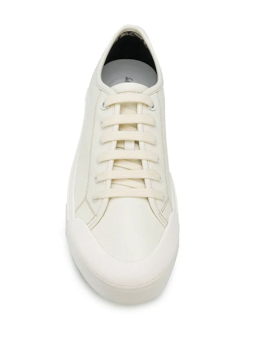 Ferragamo Leather sneaker in white