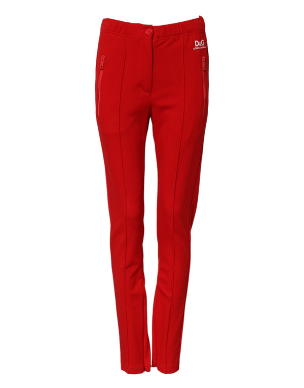 Dolce & Gabbana 69% Viscose trousers in red