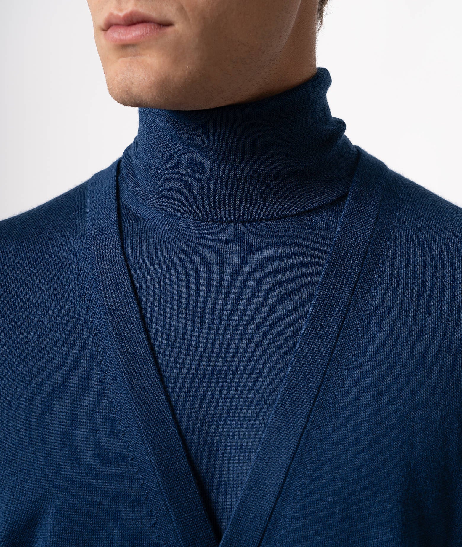 Cashmere And Silk Cardigan Ulaan Blue V Neck
