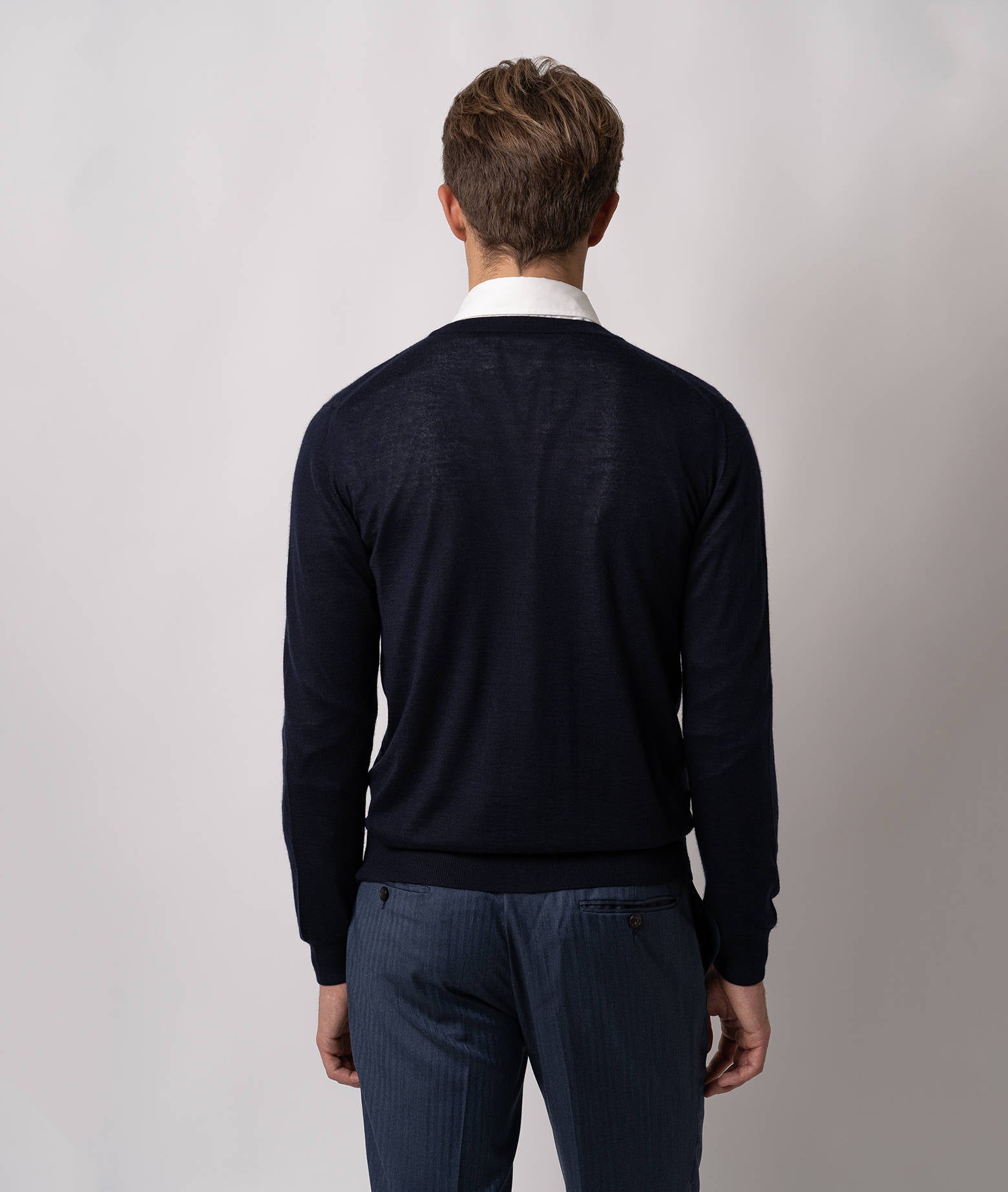 Cashmere And Silk Cardigan Ulaan Lightgray V Neck