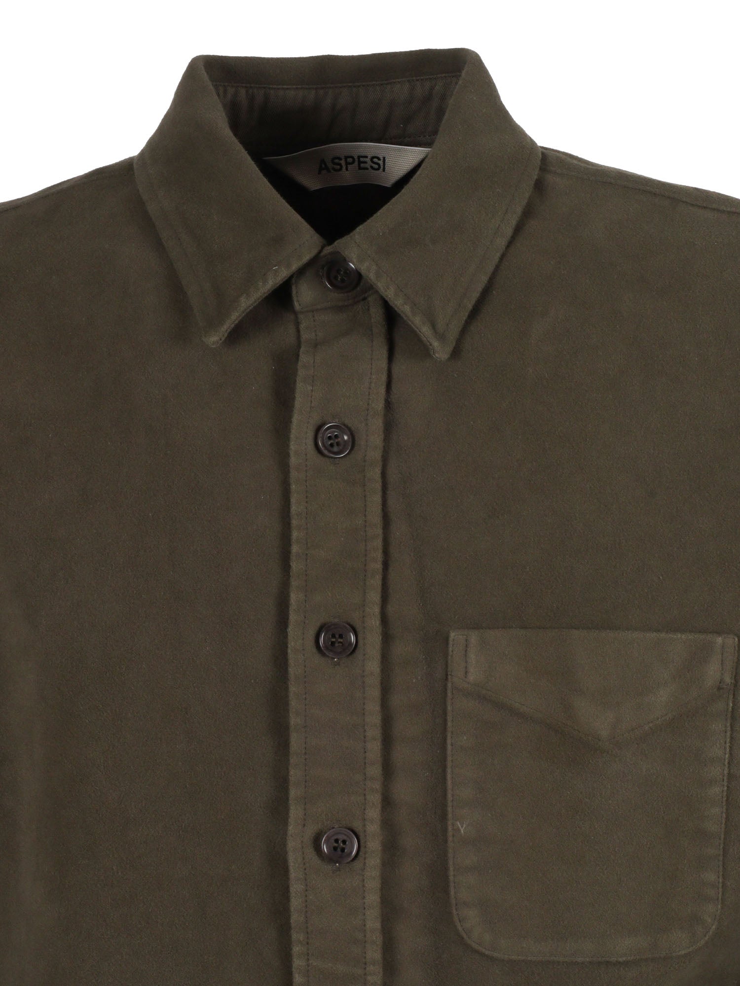 Man Shirt Green Cotton