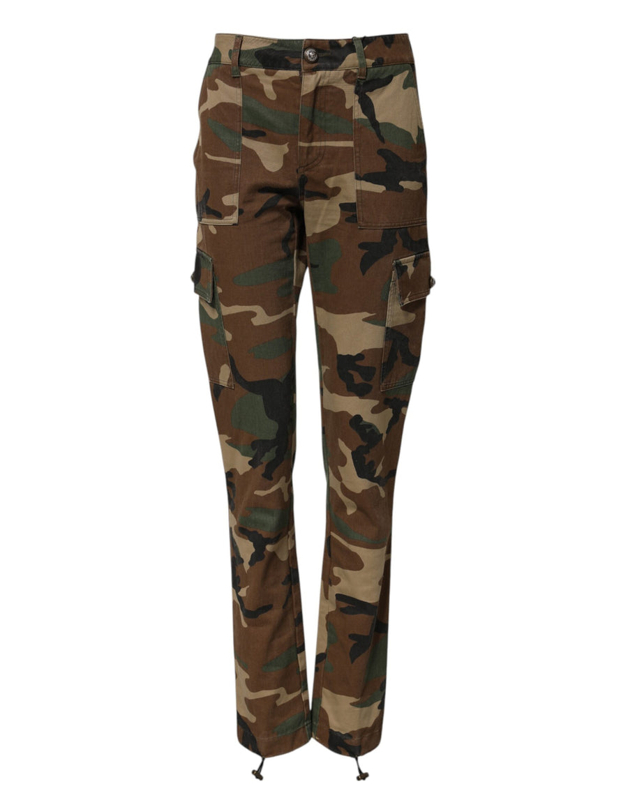 Dolce & Gabbana 100% Cotton cargo pants in brown