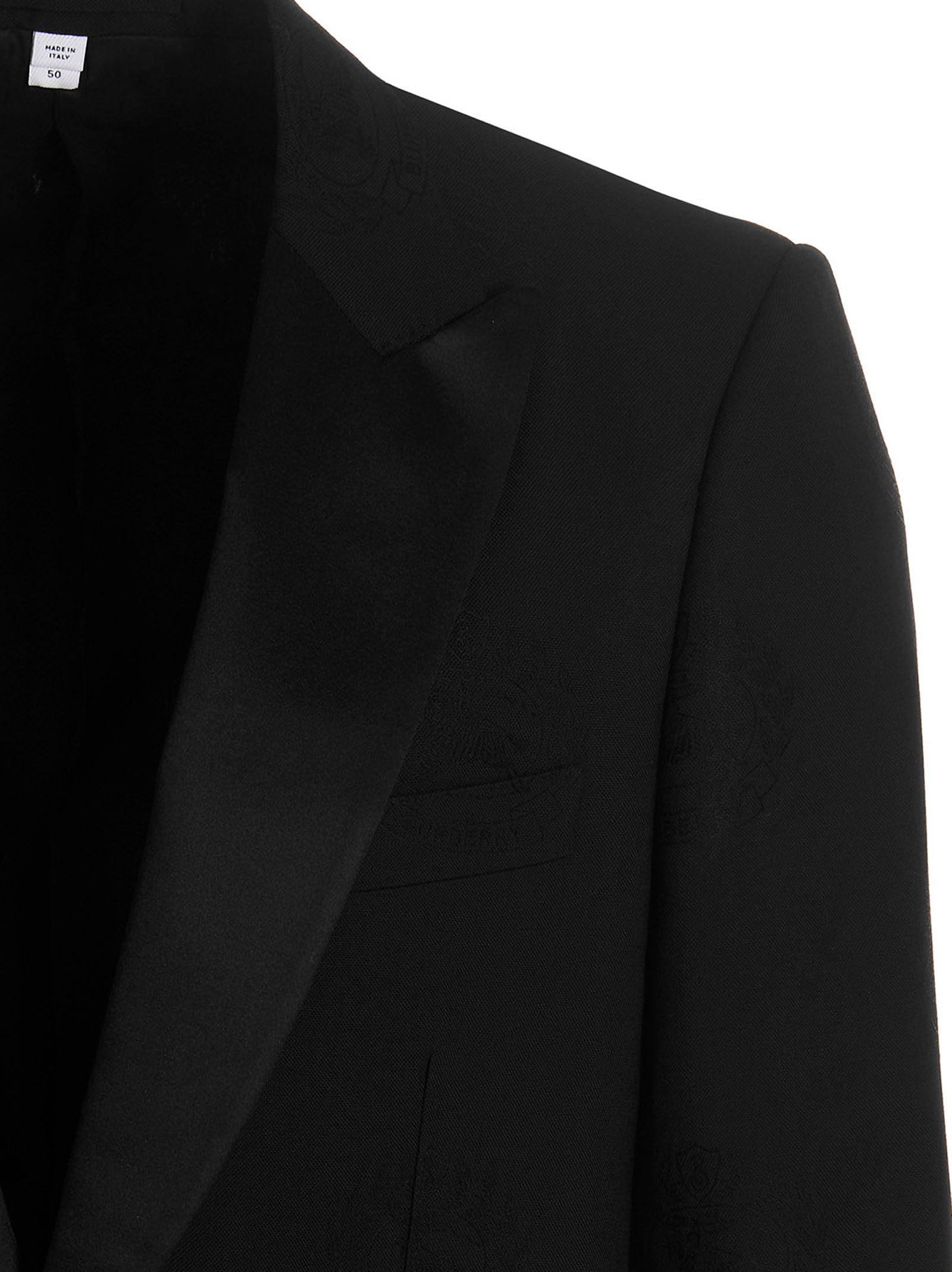 Edinburgh Blazer Black Virgin Wool Cotton