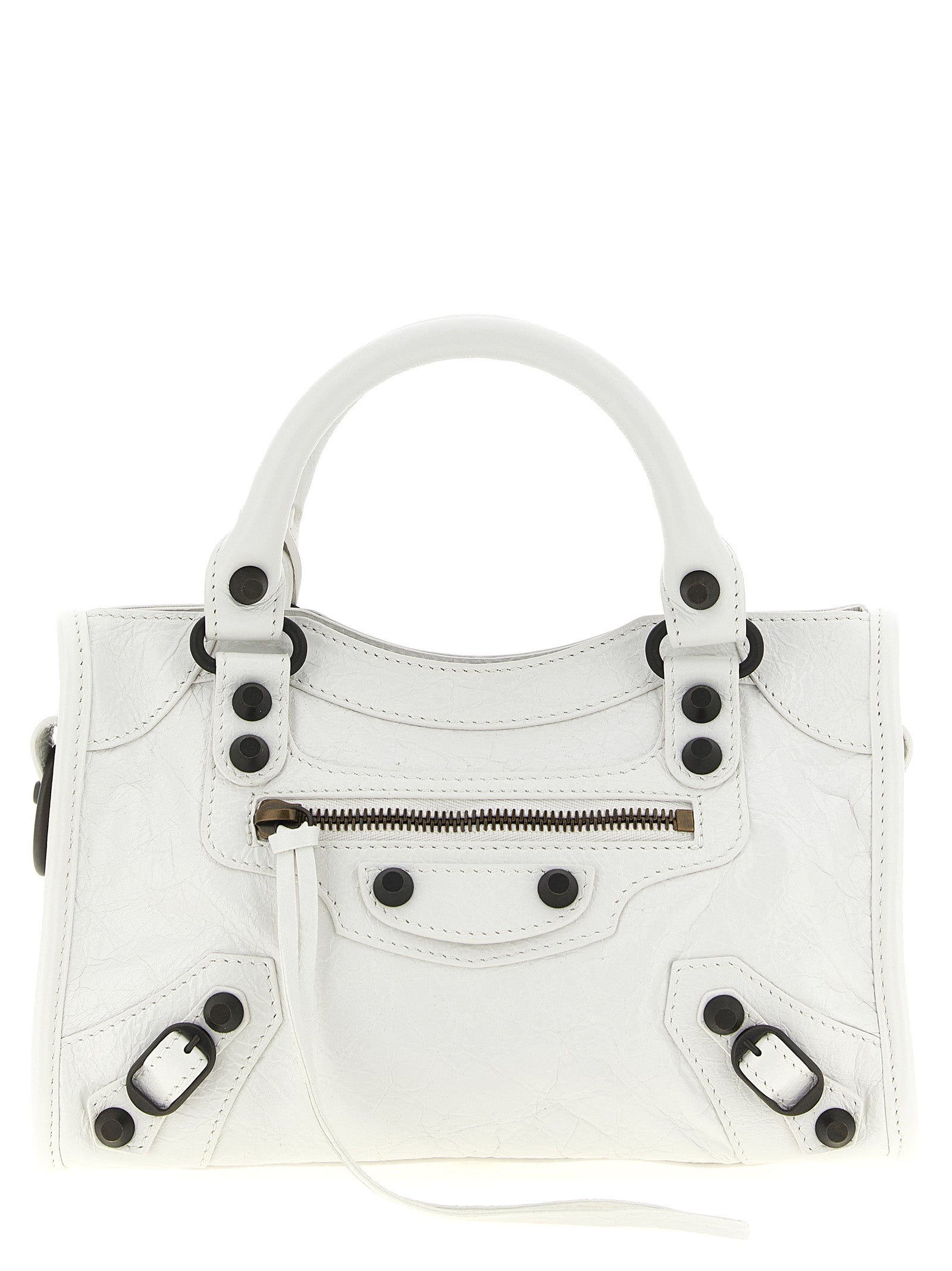 Le City Mini handbag White Lamb Leather (ovis Aries) Hand Bags