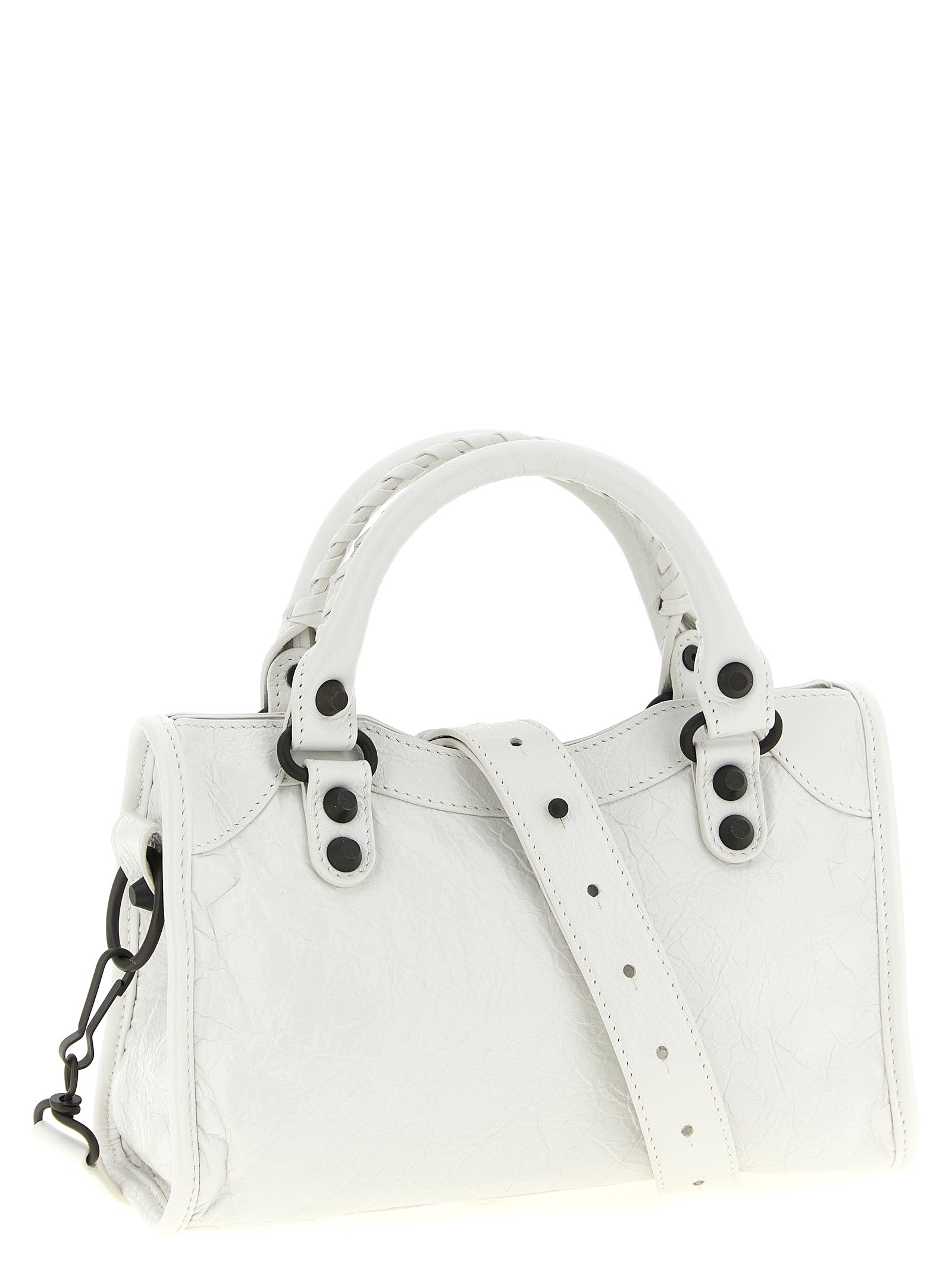 Le City Mini handbag White Lamb Leather (ovis Aries) Hand Bags
