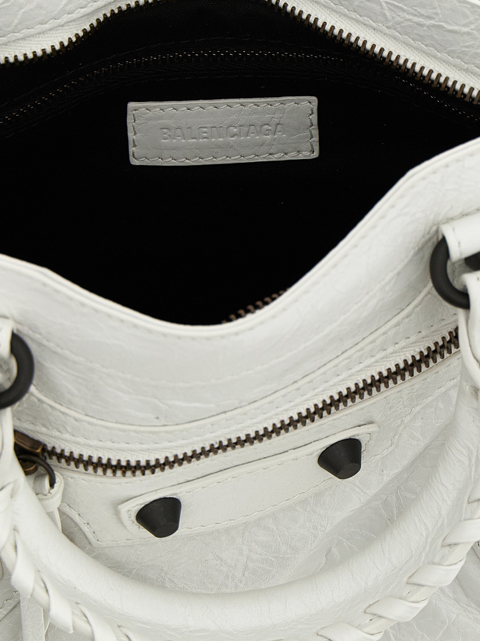 Le City Mini handbag White Lamb Leather (ovis Aries) Hand Bags