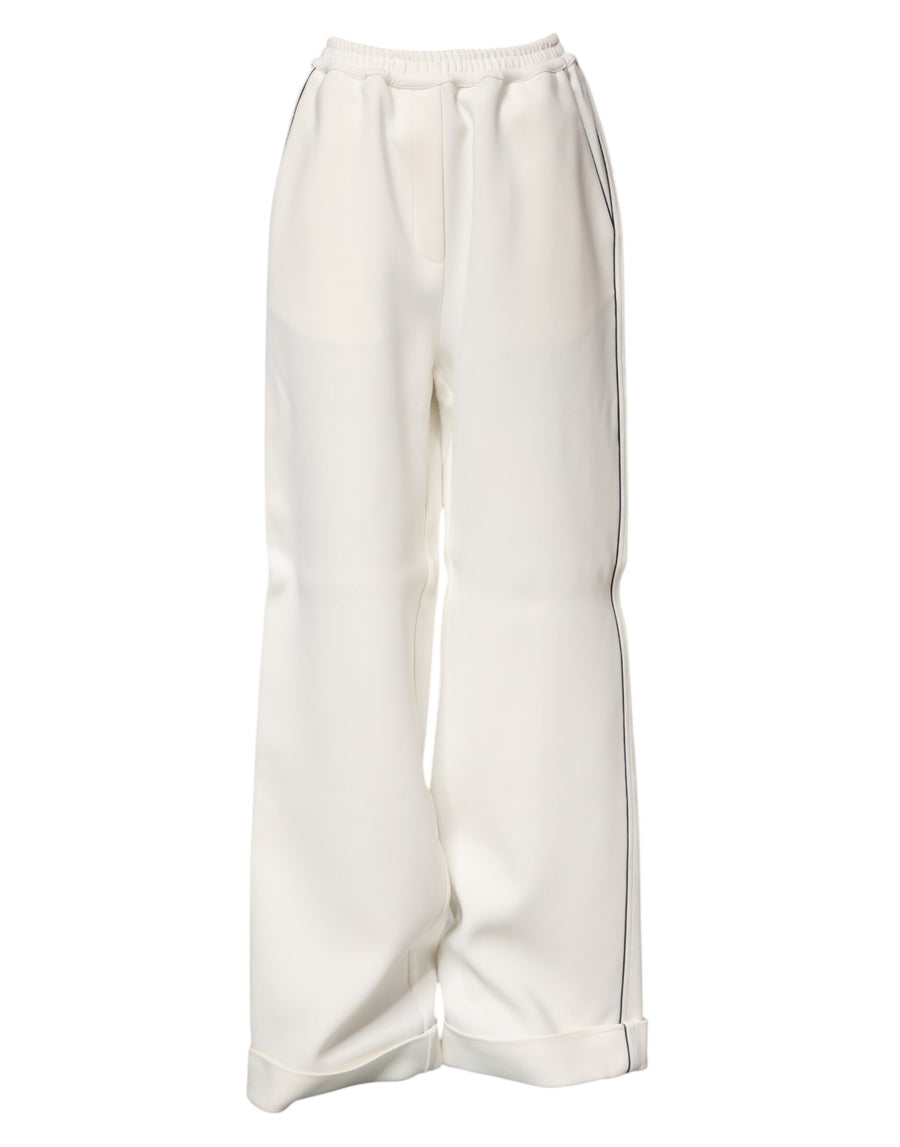Dolce & Gabbana 97% Viscose trousers in white