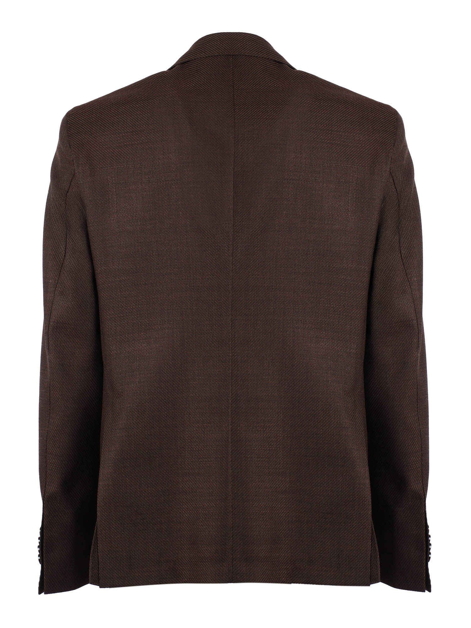 Jacket Brown Virgin Wool Single Breasted