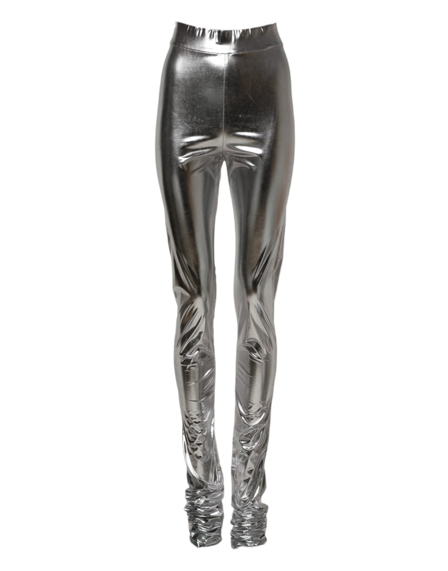 Dolce & Gabbana 95% Polyester leggings in silver