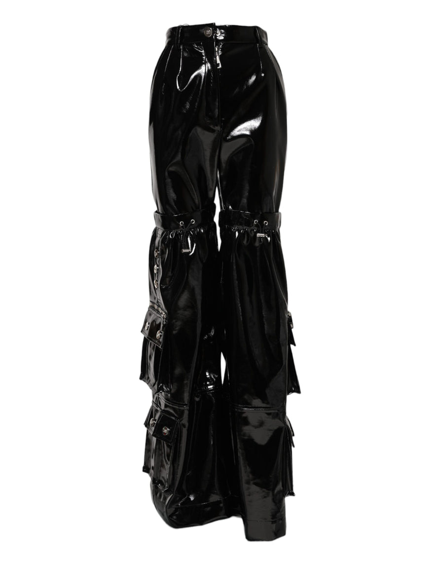 Dolce & Gabbana 80% Polyester cargo pants in black