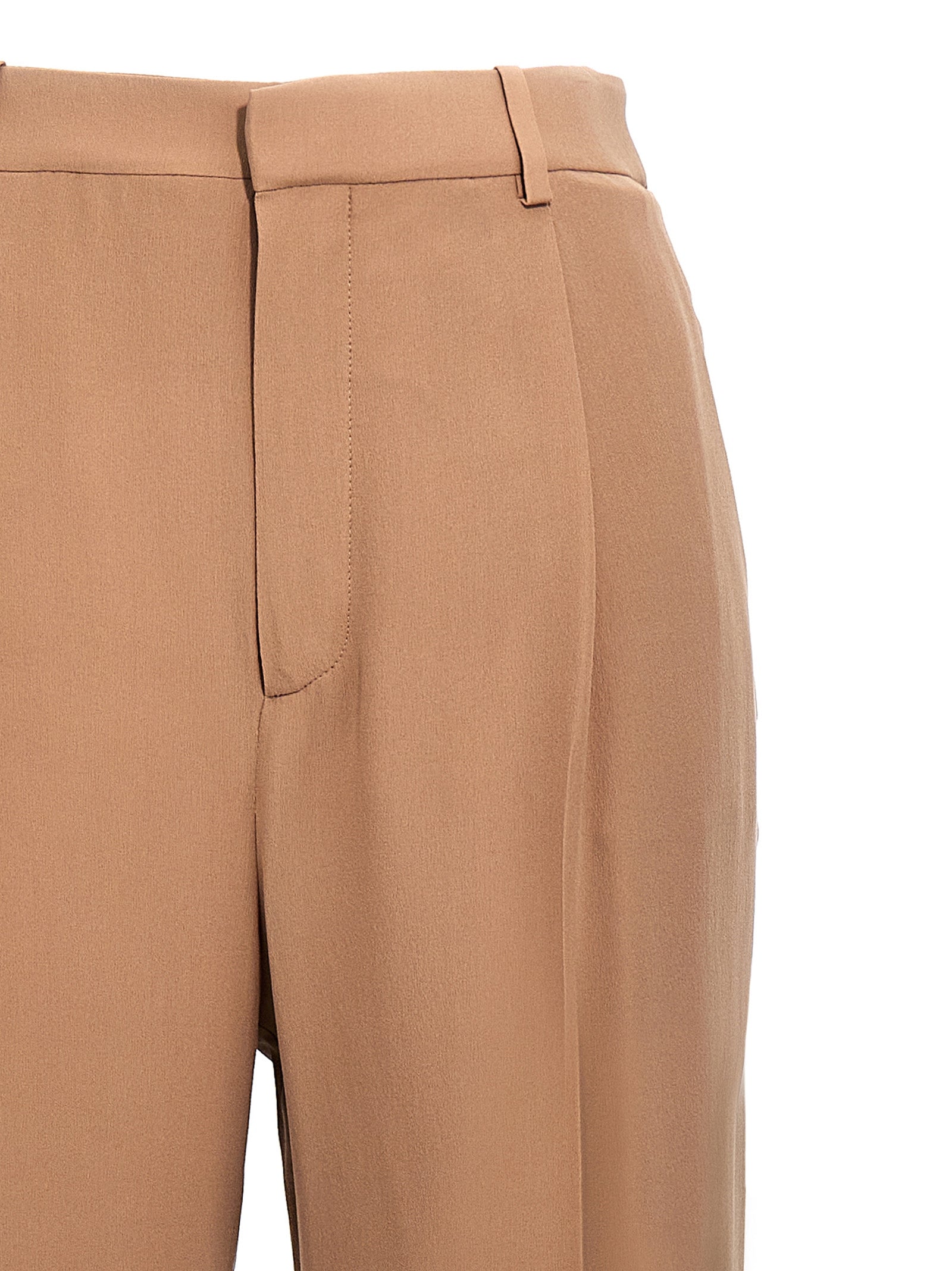 Crepe silk pants Beige