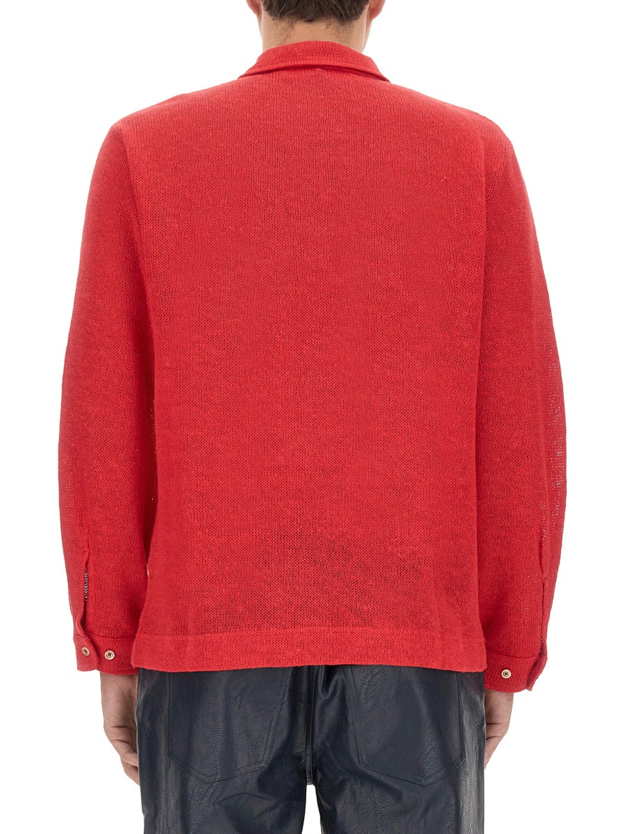 Regular Fit Linen Shirt Red