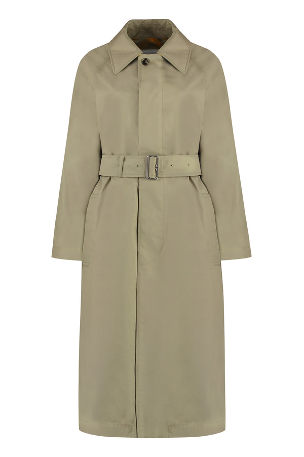 Checked Reversible Trench Coat Beige Cotton & Raincoats