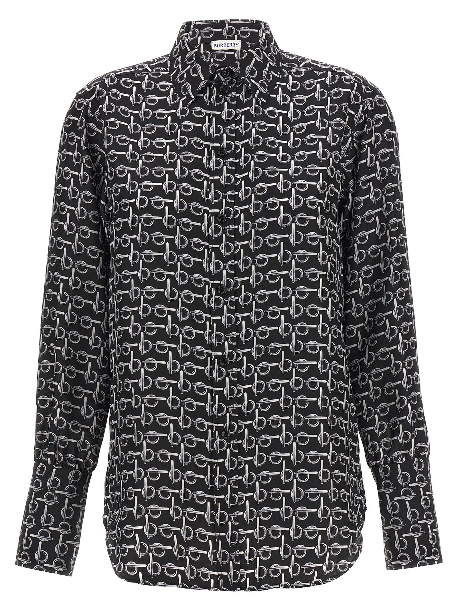 B shirt Black Silk Shirt, Blouse
