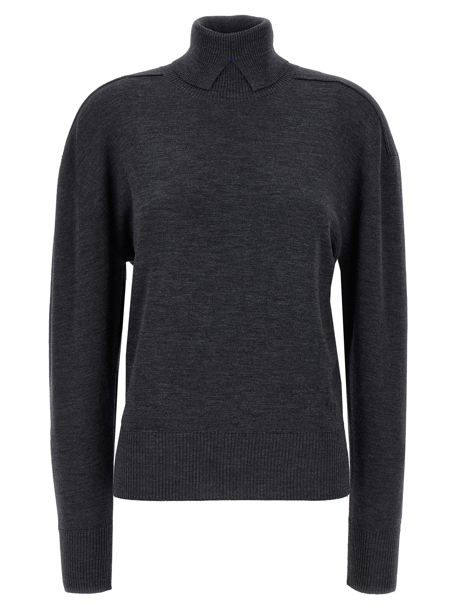 High neck sweater Gray Wool Sweater, Cardigans