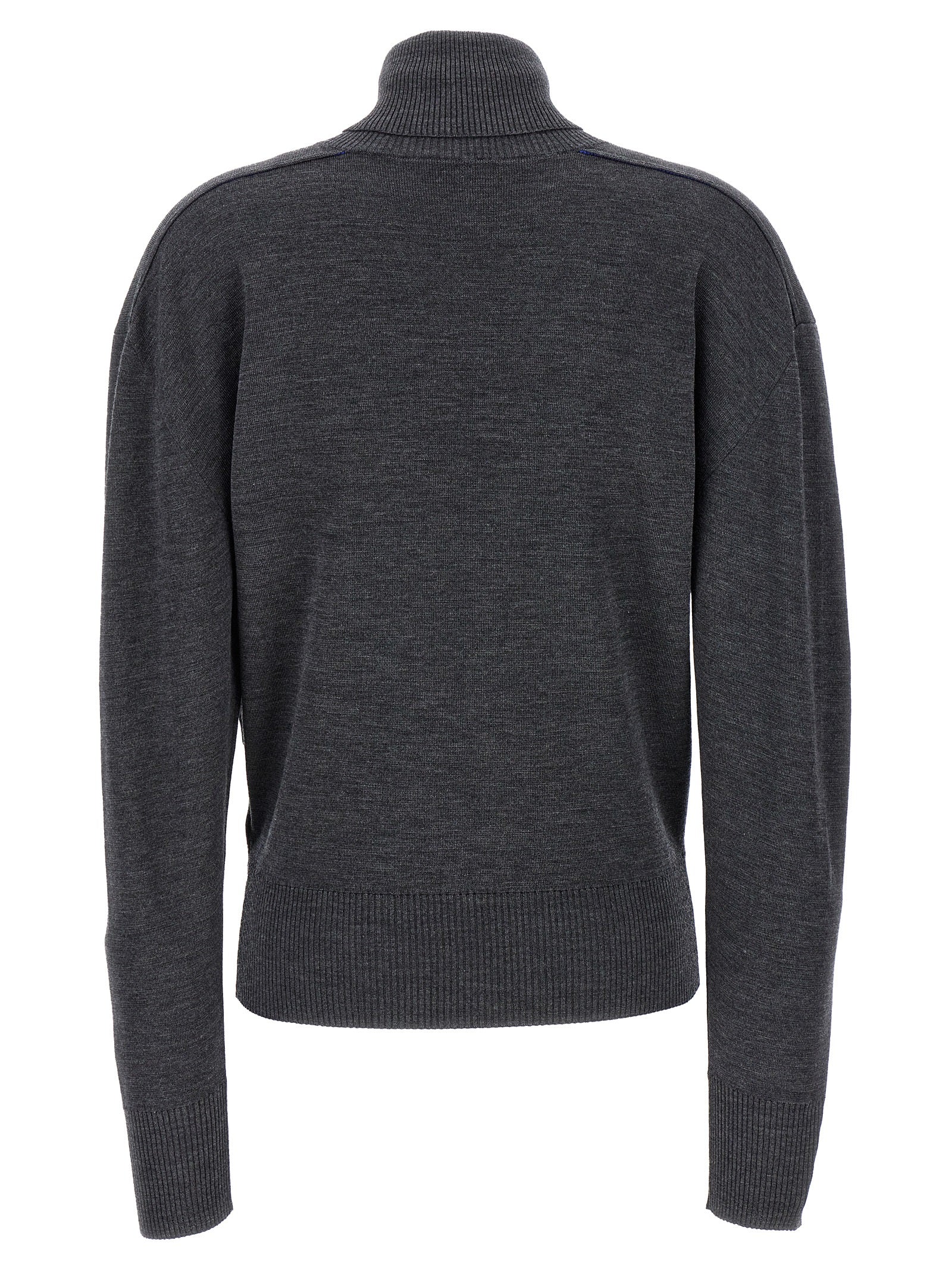 High neck sweater Gray Wool Sweater, Cardigans