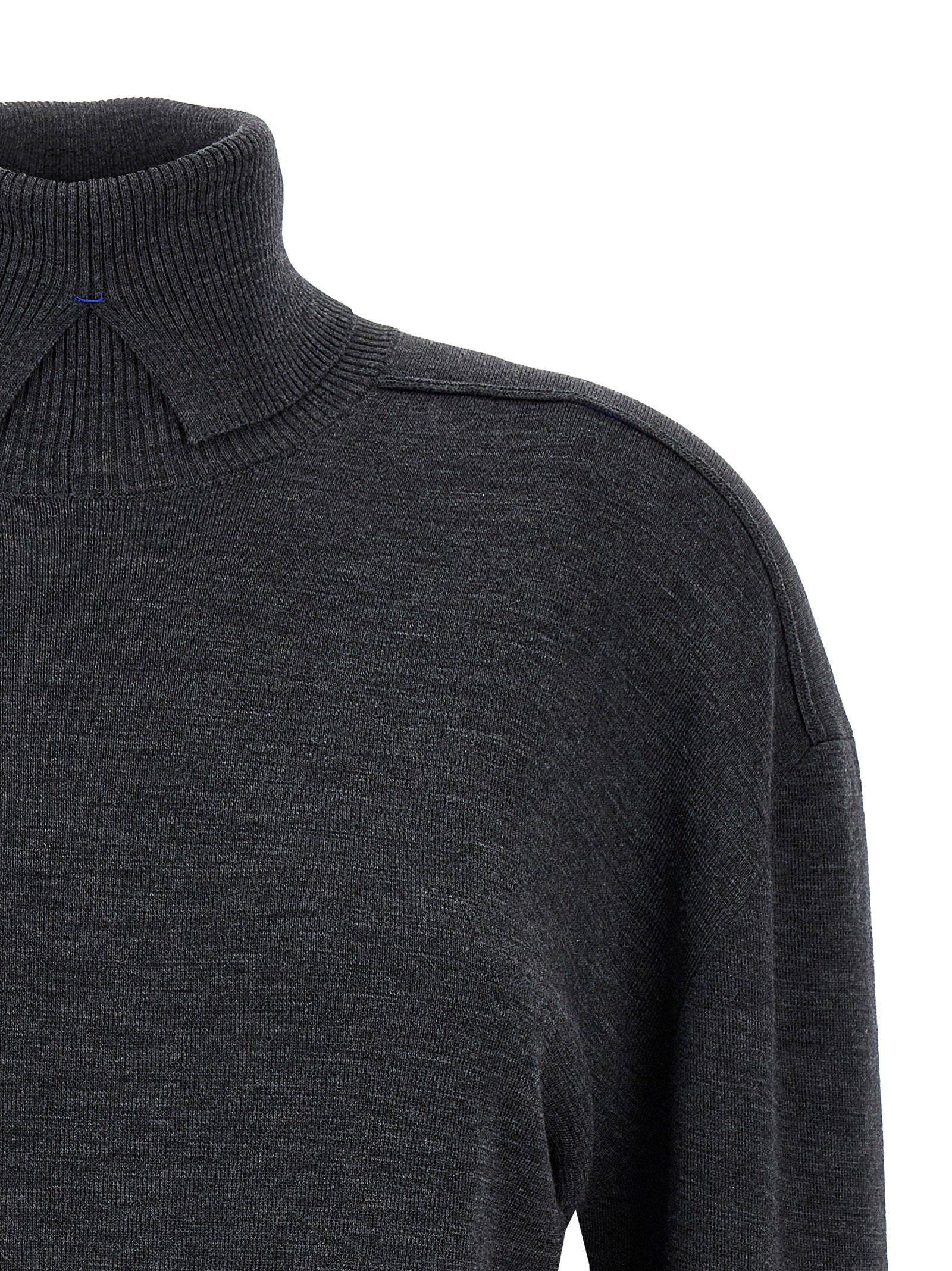 High neck sweater Gray Wool Sweater, Cardigans