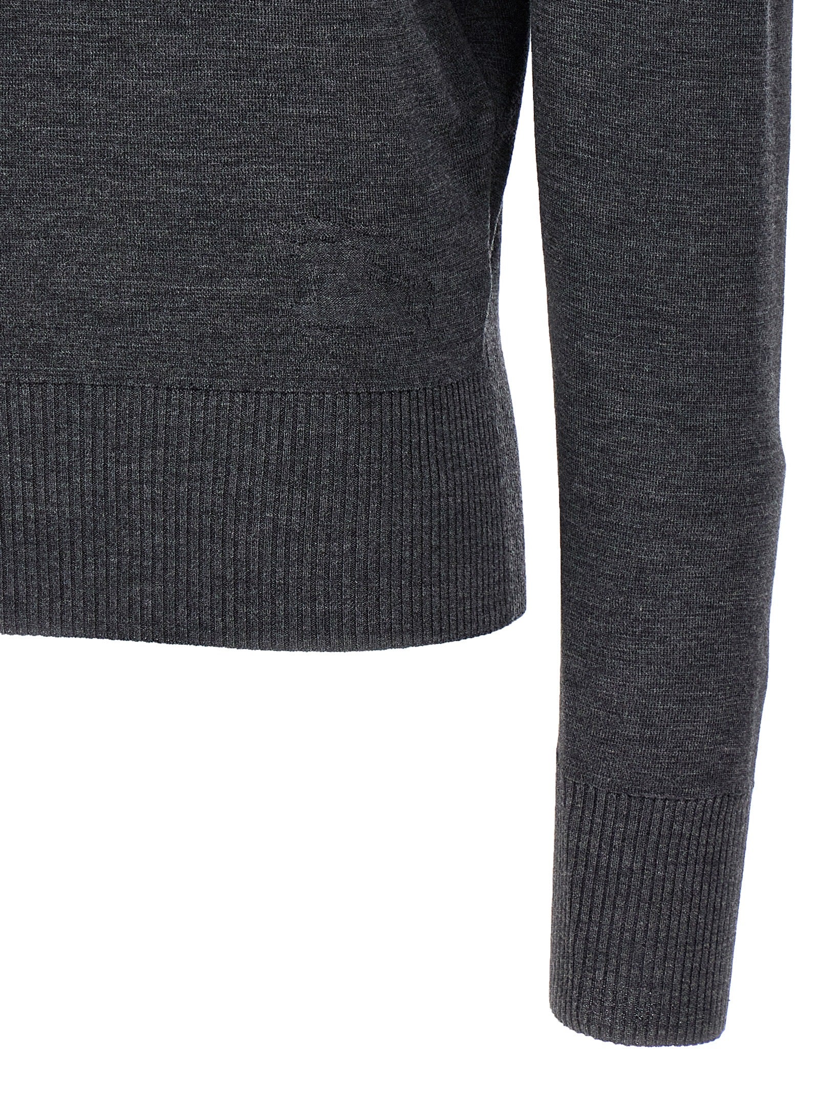 High neck sweater Gray Wool Sweater, Cardigans