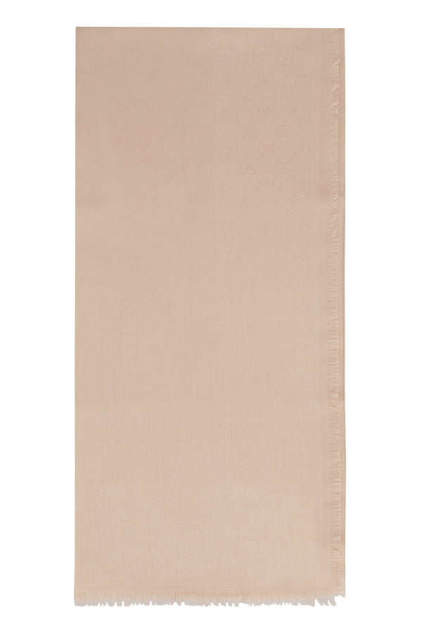 Shawl Silk-Wool Jacquard Pink Pink/pink Scarf