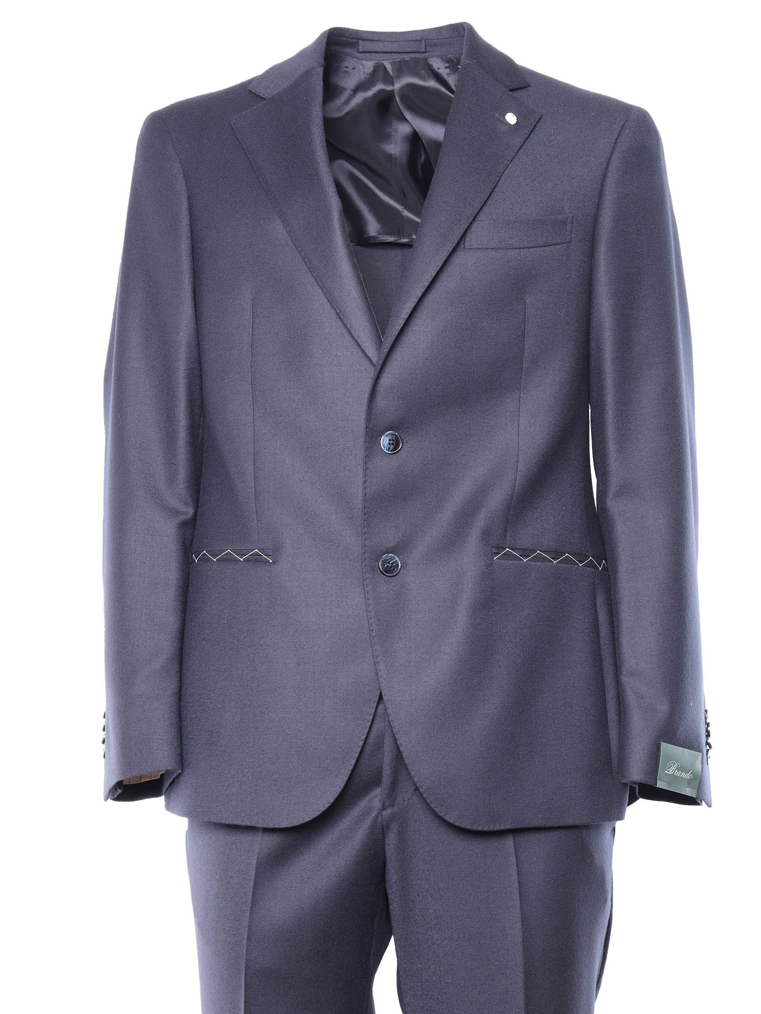 Suit Blue Virgin Wool Elastane Jacket