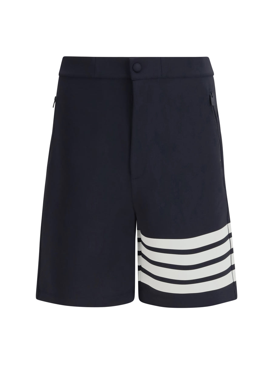Thom Browne 73% Viscose bermuda shorts in navy