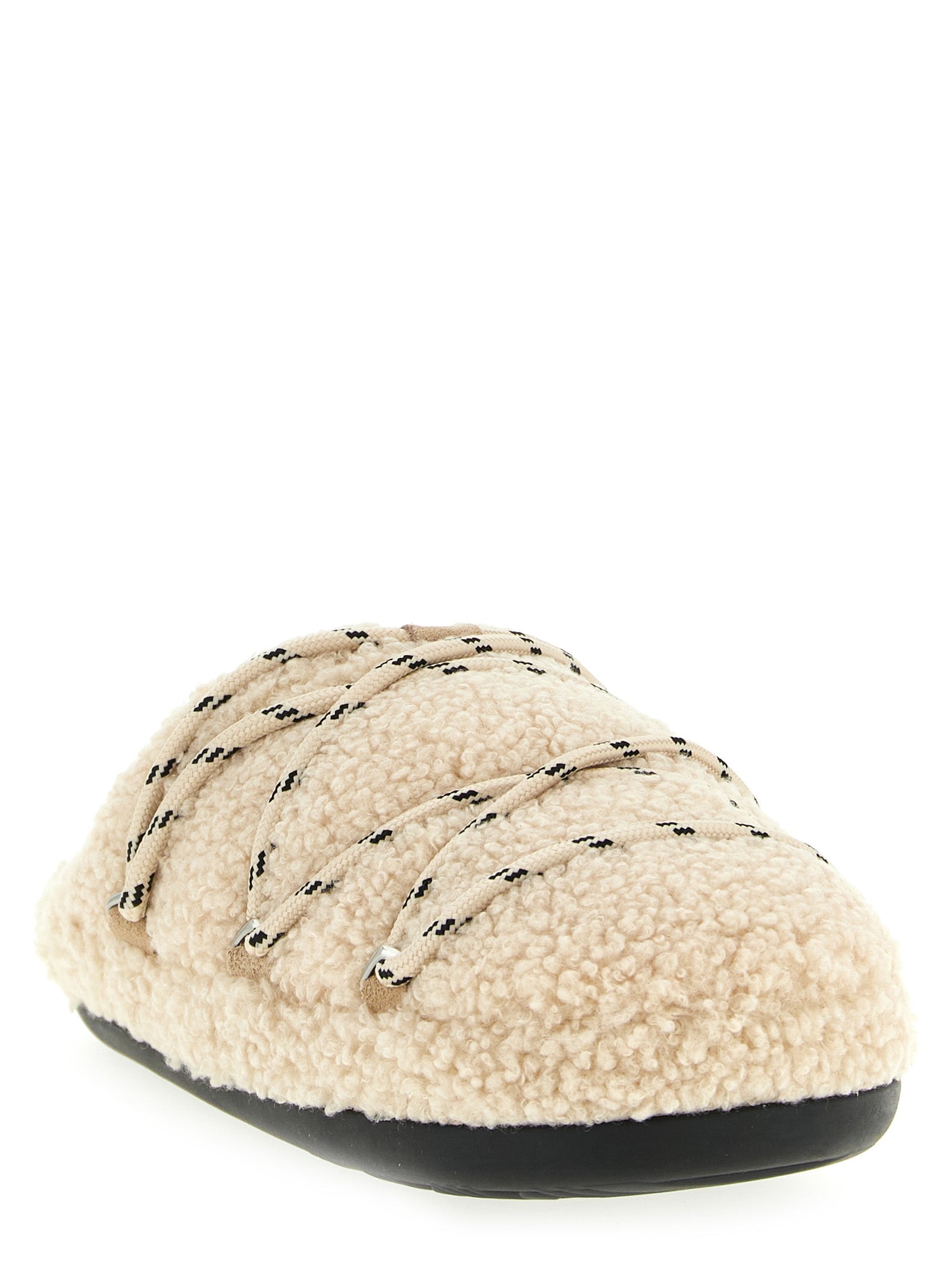 Teddy Slipper mules Beige Polyester Flat Shoes