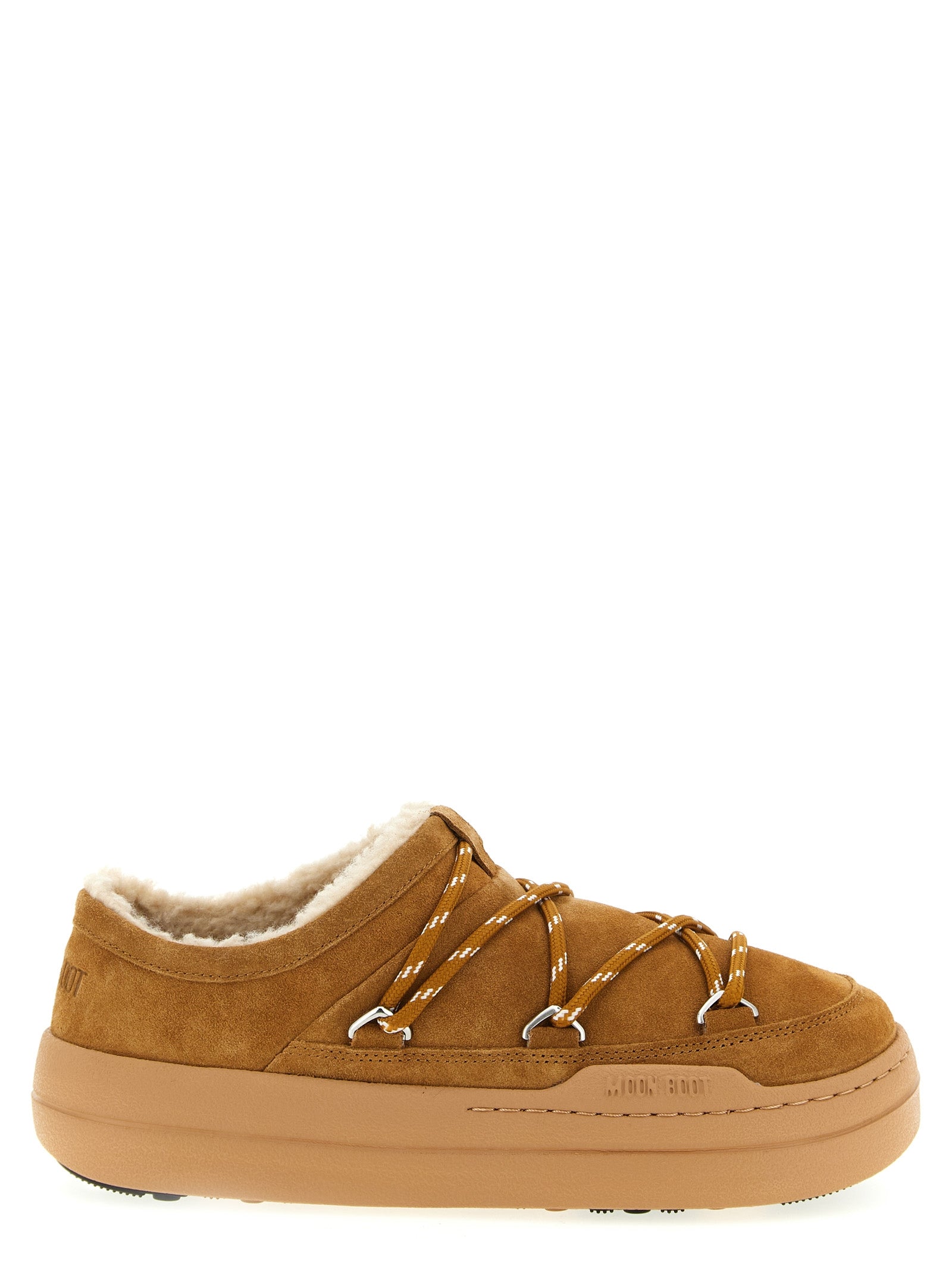 Park Slipper mules Brown Cow Suede Polyamide Flat Shoes