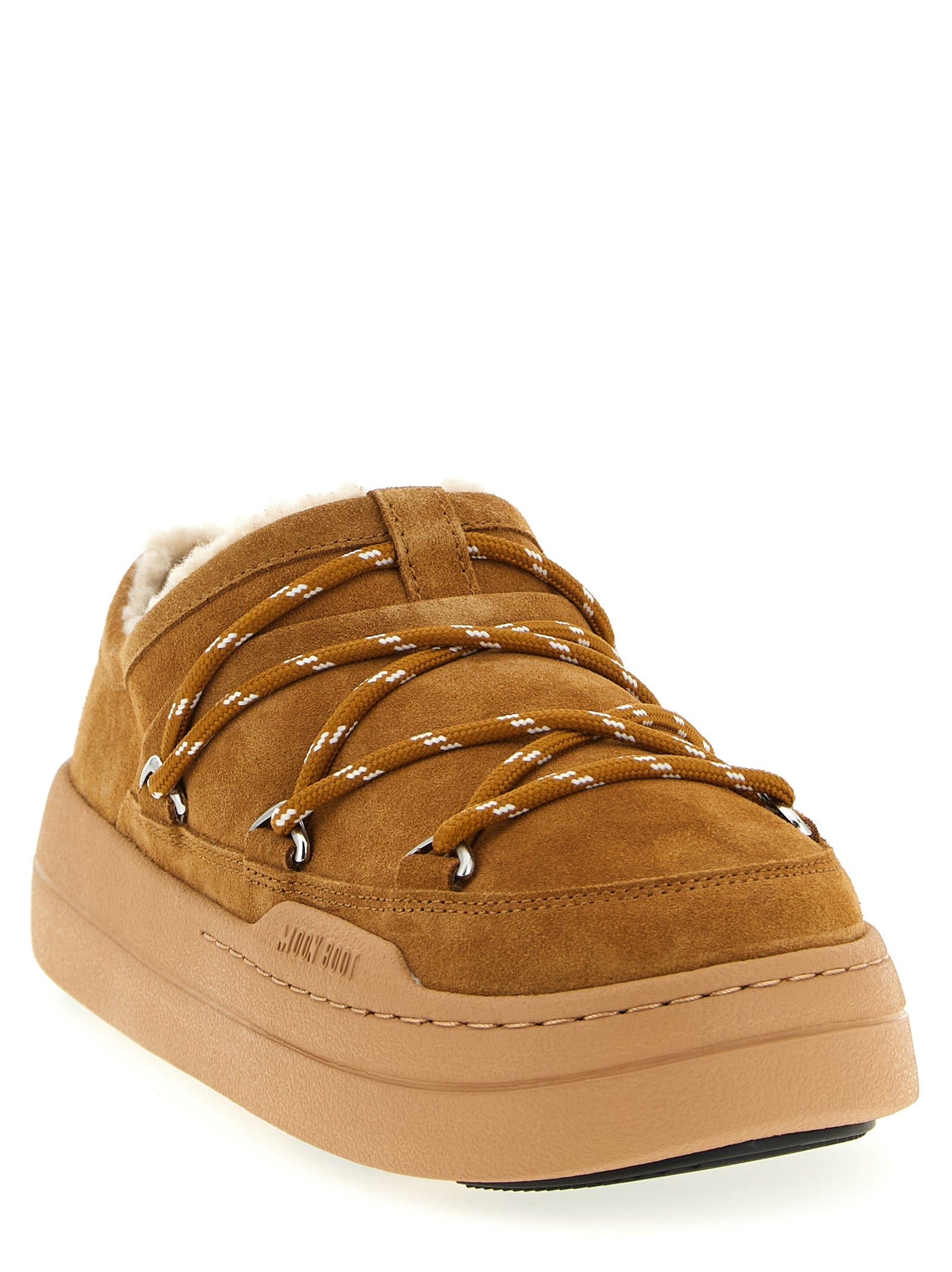 Park Slipper mules Brown Cow Suede Polyamide Flat Shoes