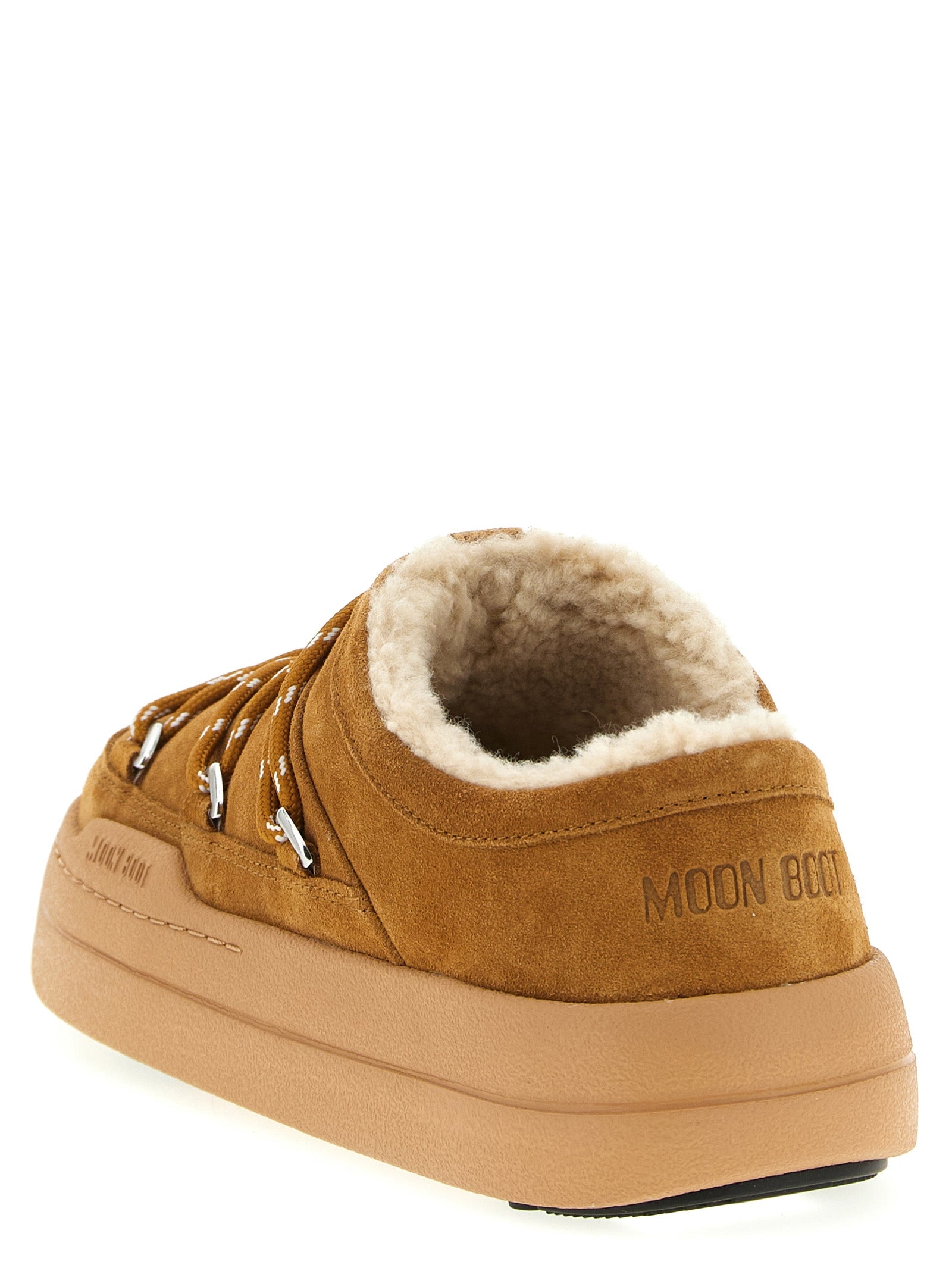 Park Slipper mules Brown Cow Suede Polyamide Flat Shoes