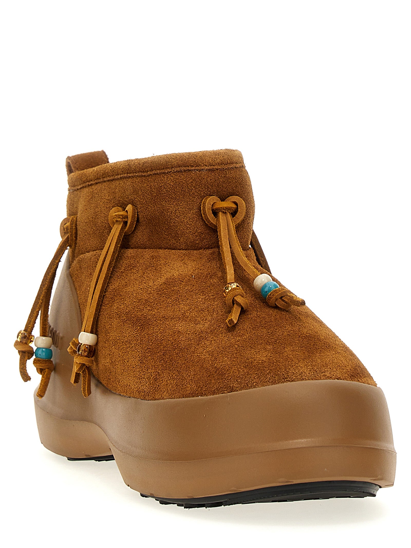 Luna Low Suede Beads ankle boots Brown Cow Boots
