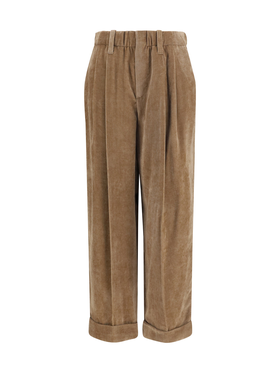 Pants Viscose-Cashmere Cappuccino Trousers