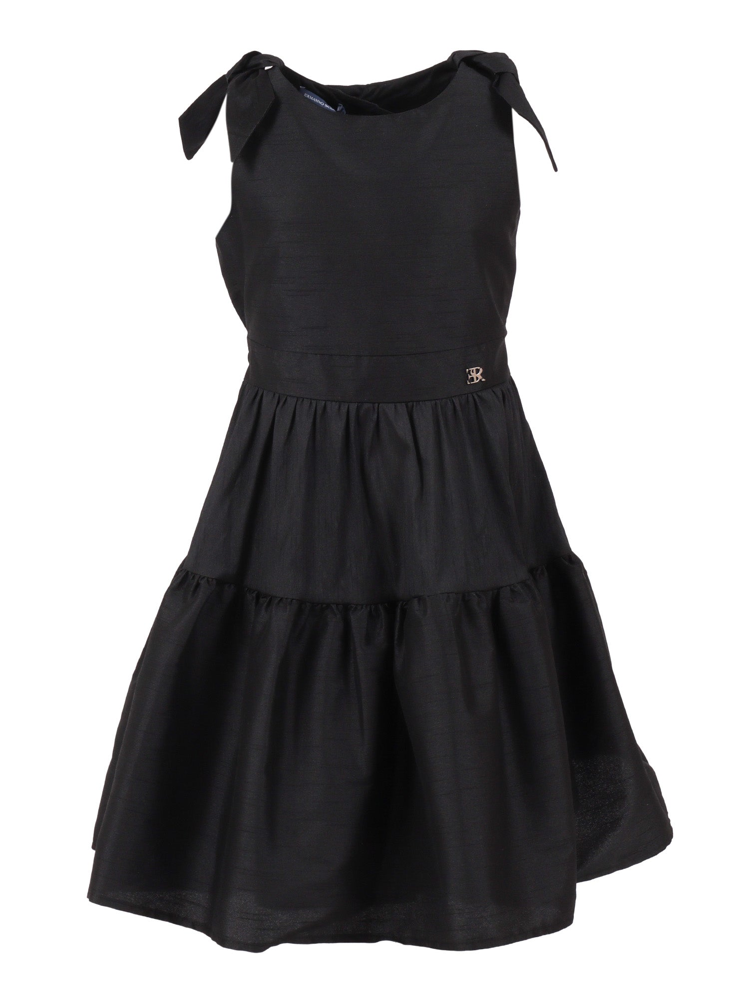 SHANTUNG SLEEVELESS DRESS Black Polyester Lining Cotton