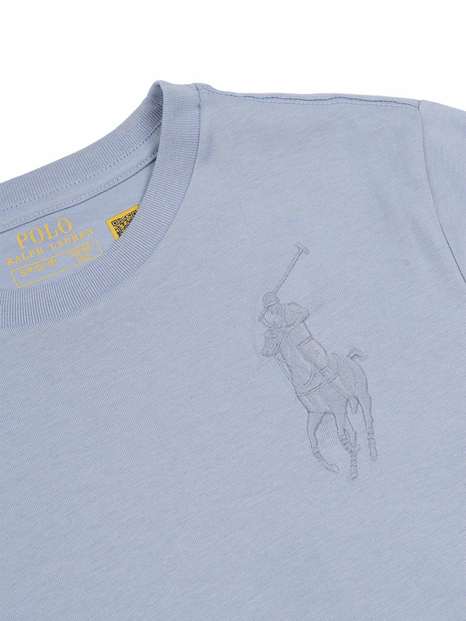 SS CN-TOPS-T-SHIRT Blue Cotton Short Sleeves T-shirt