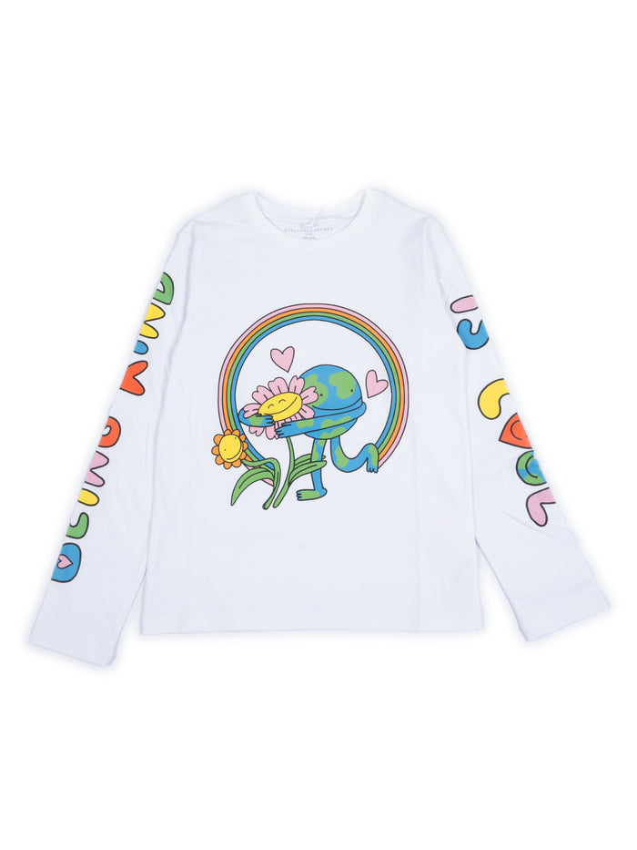 T-Shirt-Top White Cotton Short Sleeves T-shirt