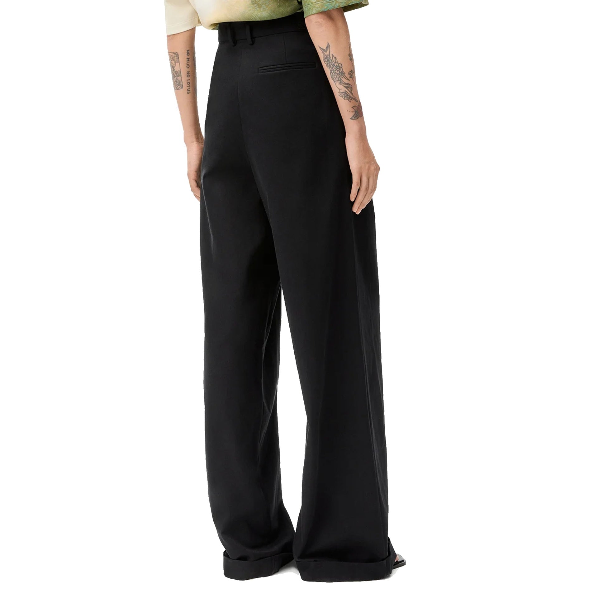 Loewe Cotton And Silk Pants Black