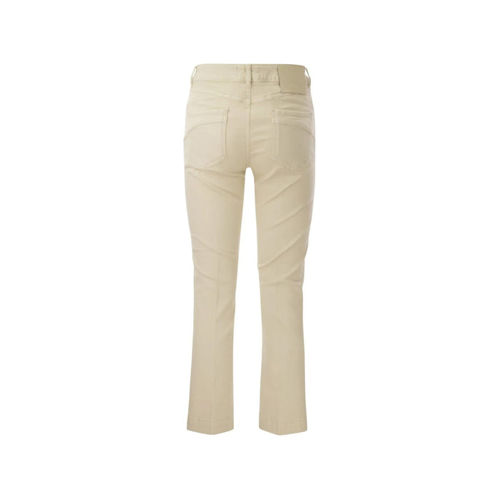 Sportmax Nilly Cotton Denim Jeans Beige Elastane