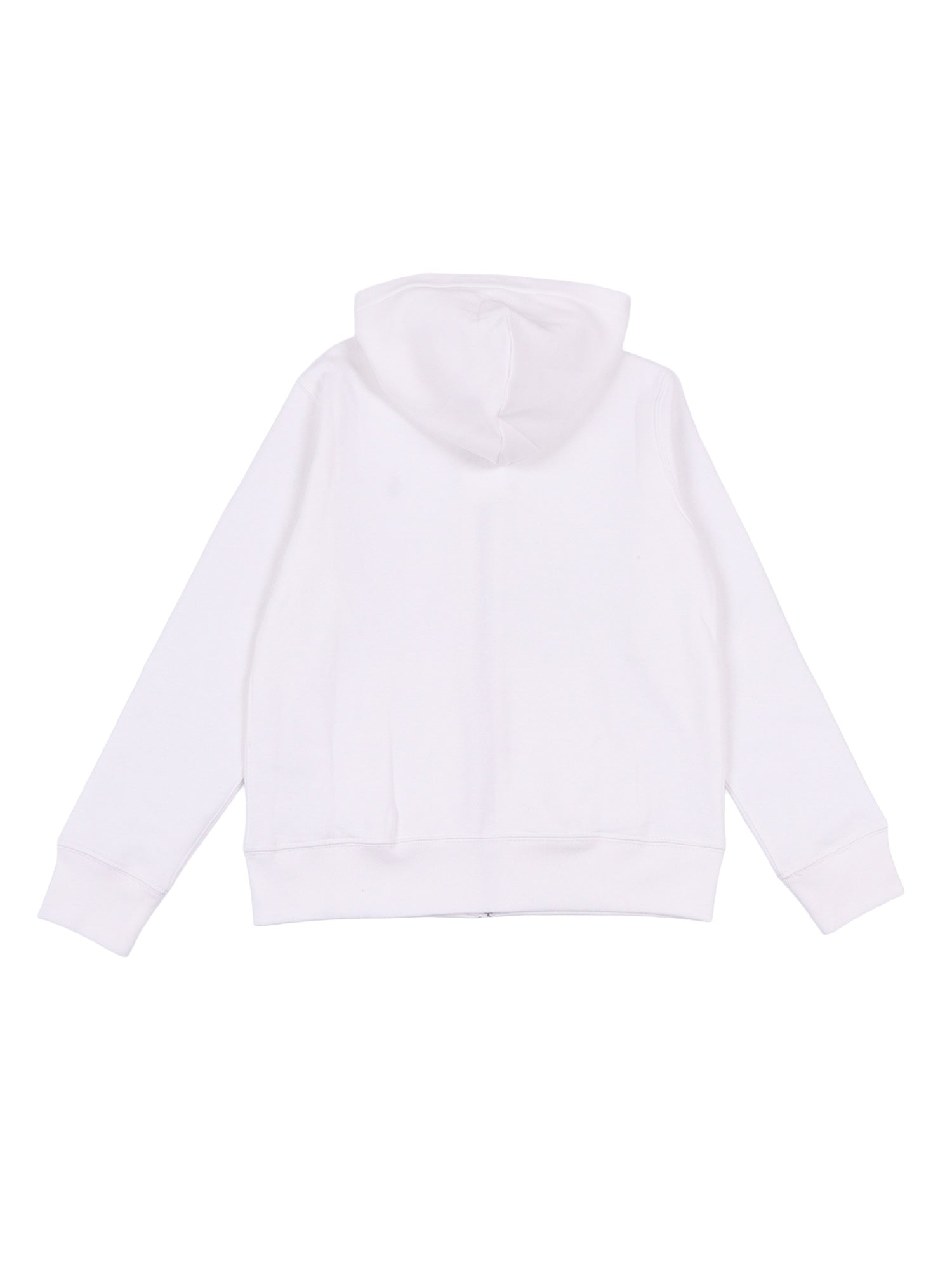 Ls Fz Hood-Tops-Knit White Cotton Polyester Sweatshirt