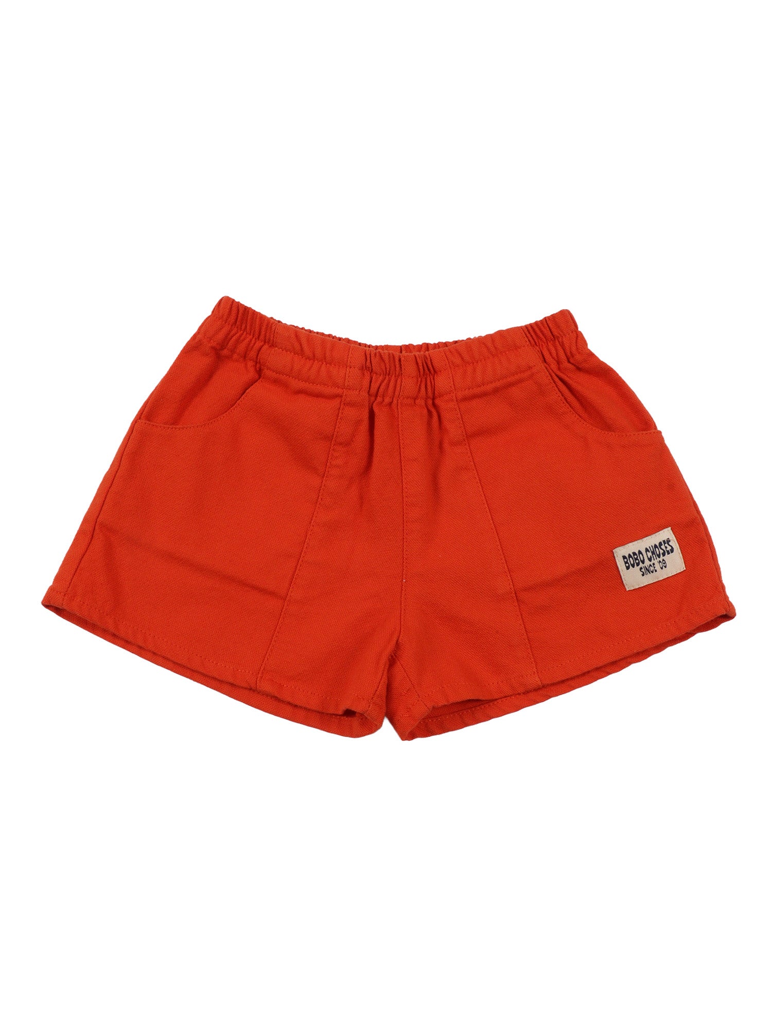 Bobo Choses Since 09 woven shorts Orange Organic Cotton