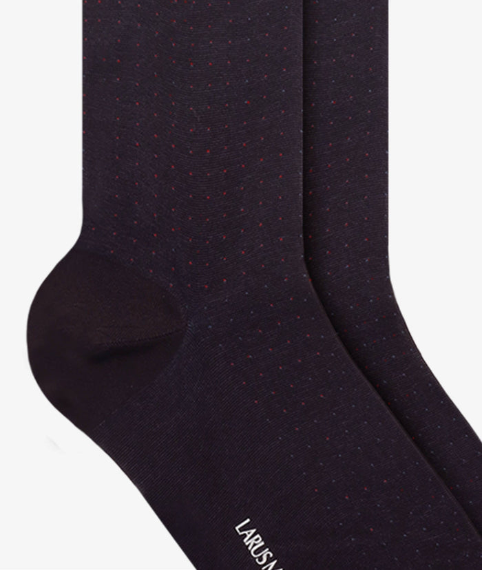 Cotton Socks With Micro Pattern Brown