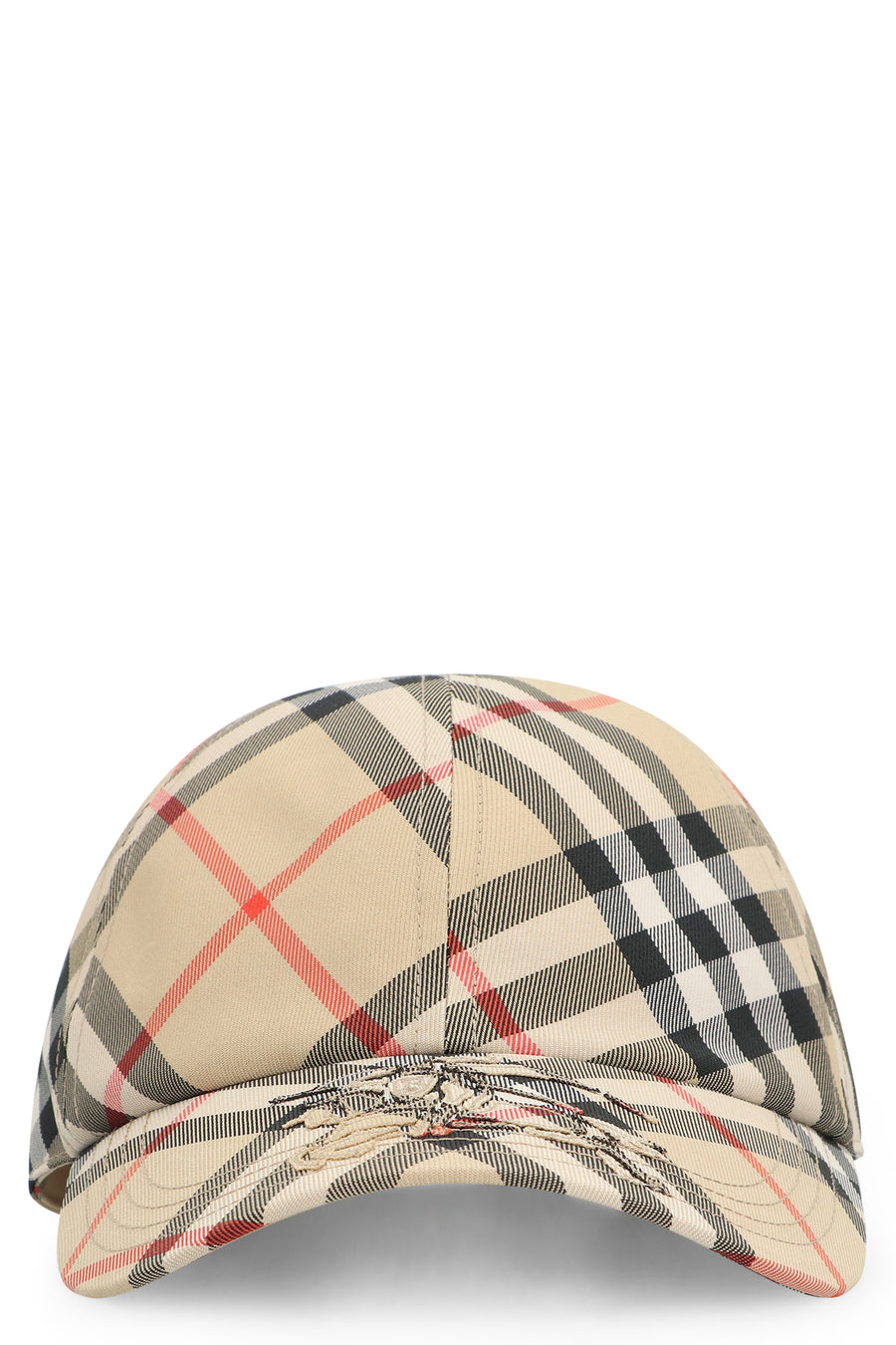 Logo Baseball Cap Beige Polyester Hat