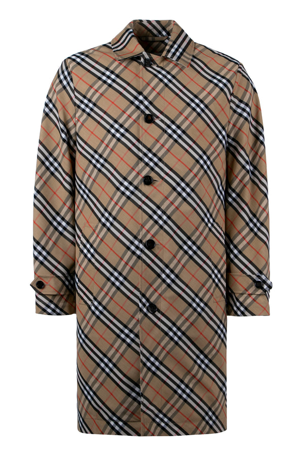 Car Coat Sand Check Polyester Raincoats