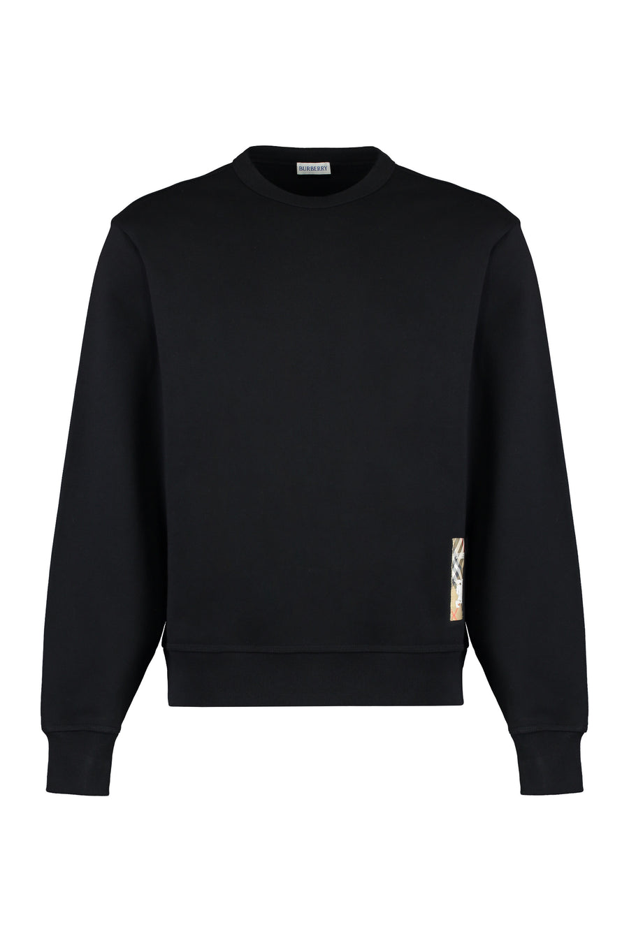 Cotton Crew-Neck Sweatshirt Black Sweatshirts