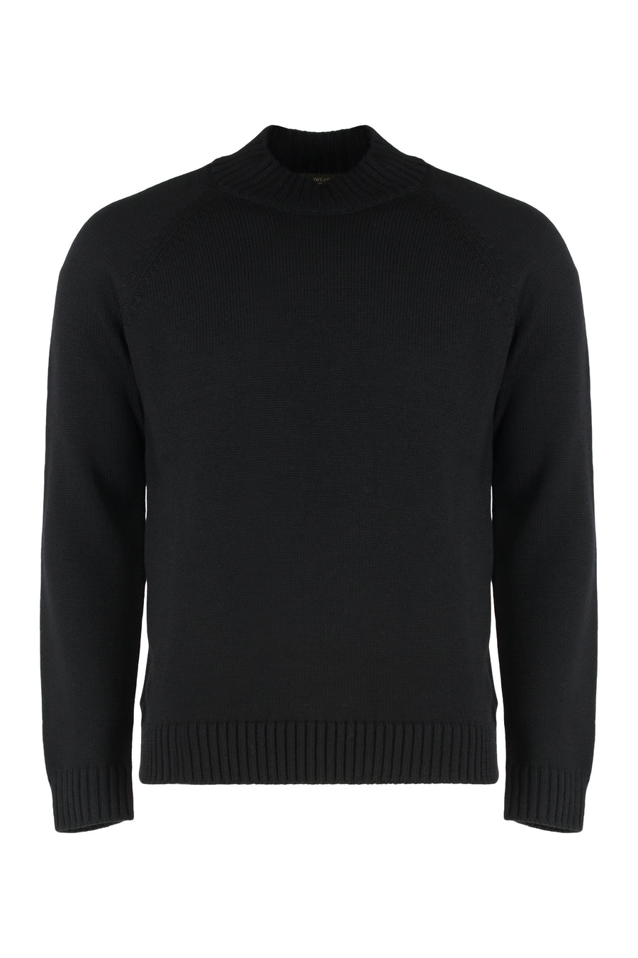 Crew-Neck Sweater Virgin Wool Black Sweatshirts