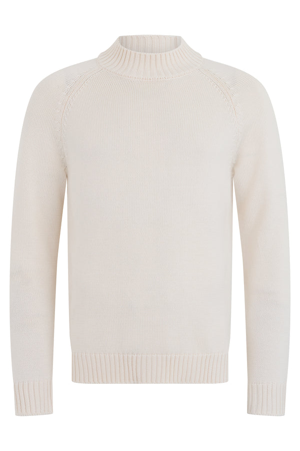Crewneck Sweater Latte Virgin Wool Sweatshirts