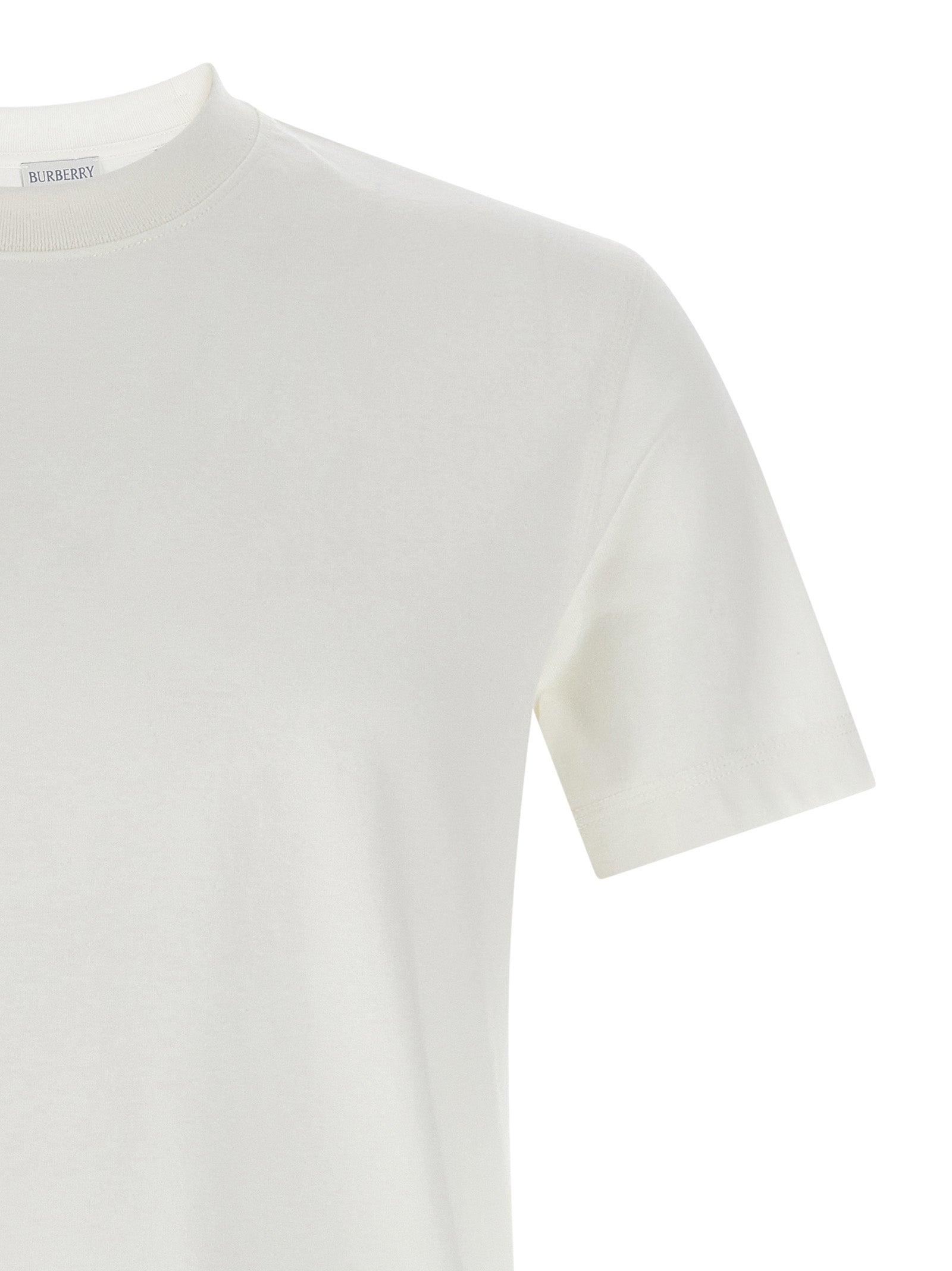 Burberry Check patch T-shirt White Cotton