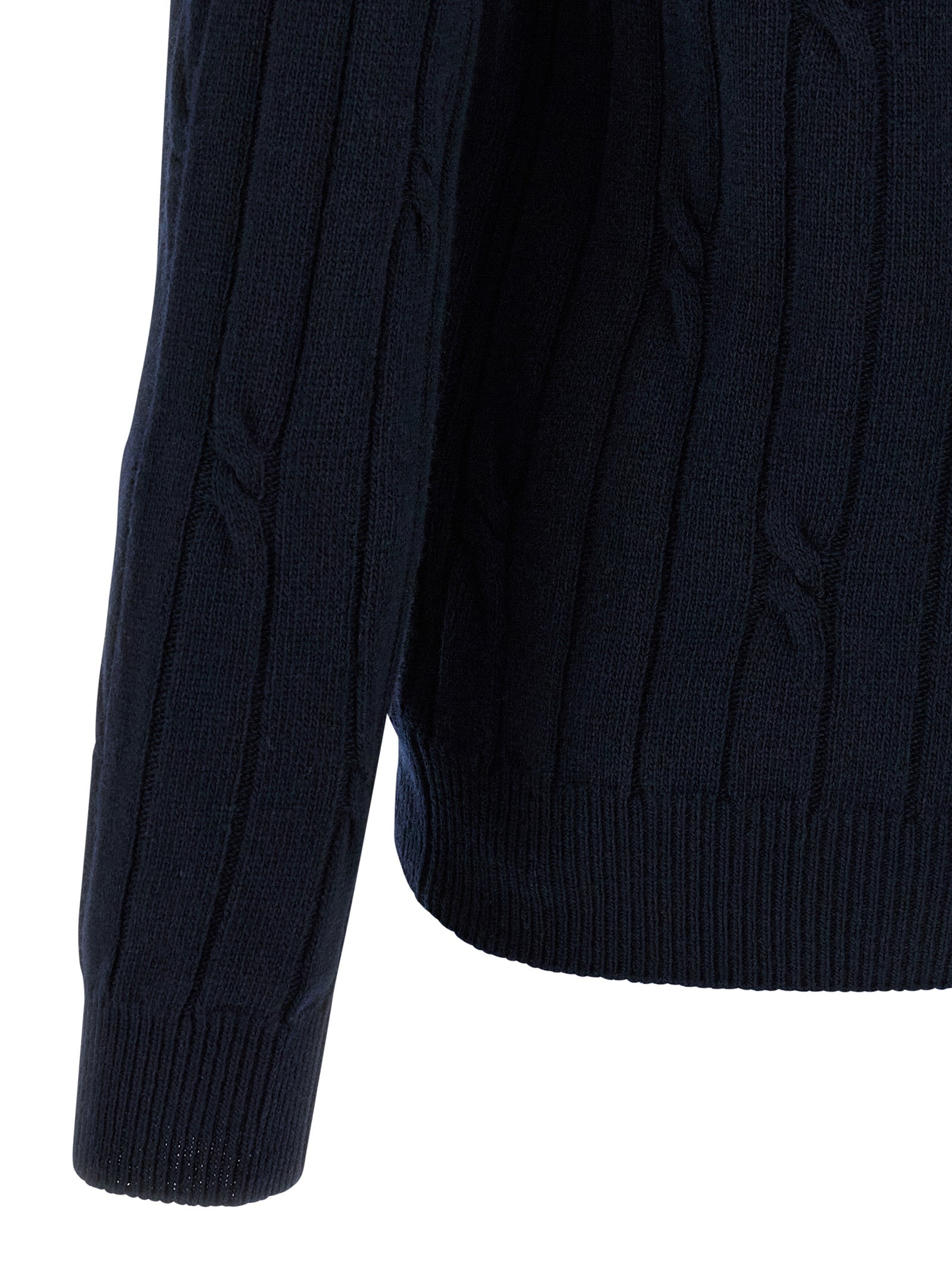 Cashmere polo shirt Blue Virgin Wool Cachemire