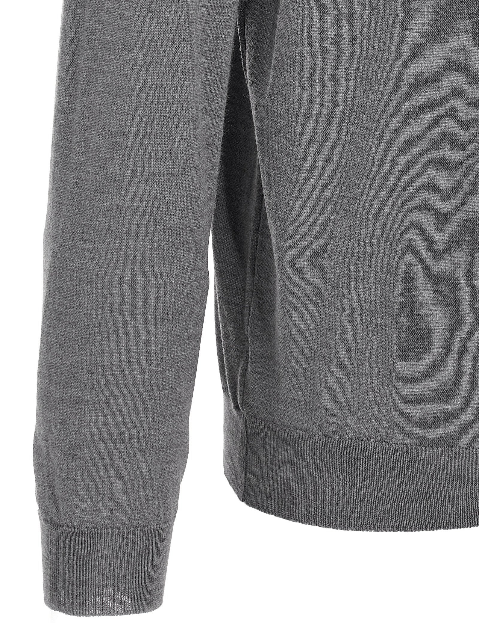 Virgin wool polo shirt Gray Cachemire Silk