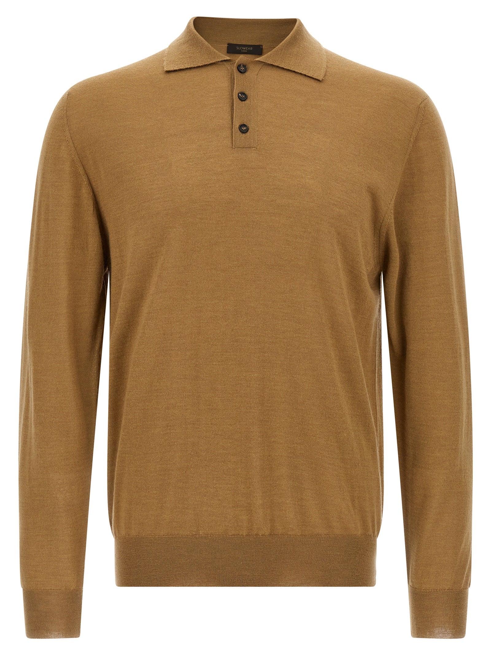 Virgin wool polo shirt Beige Cachemire Silk